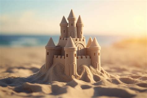 Free Photo | Beautiful sand castle on beach