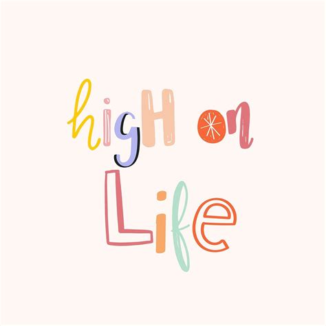 High on life psd doodle font colorful handwritten | free image by ...