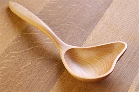 Handcrafted Wooden Serving Spoon Ladle With Pour Spout - Etsy