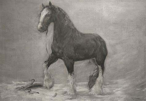 Clydesdale Horse Painting at PaintingValley.com | Explore collection of ...