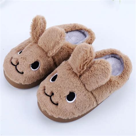 2018 New Children's Cotton Slippers Lovely Autumn Winter Warm Non-slip ...