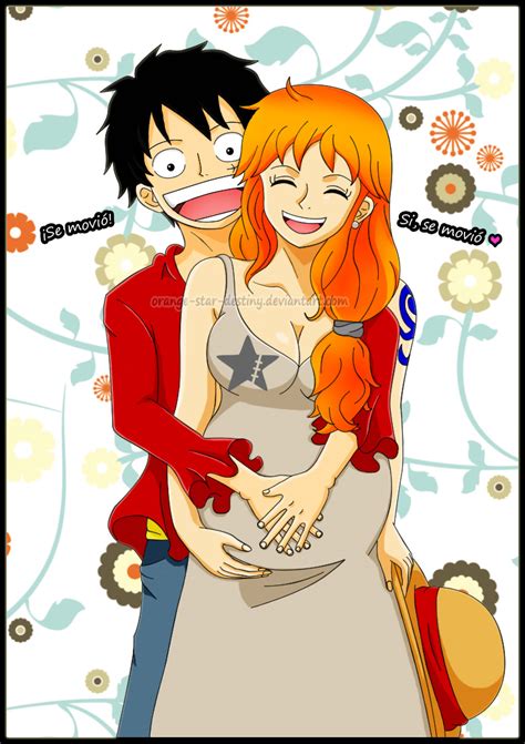 El bebe se movio?...Luffy x Nami fanart color by orange-star-destiny on ...