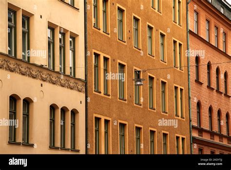 A typical yellow building in Stockholm, Sweden Stock Photo - Alamy