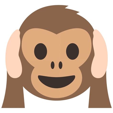 Wandtattoo Emoji Hear No Evil Monkey | Bilder-Welten