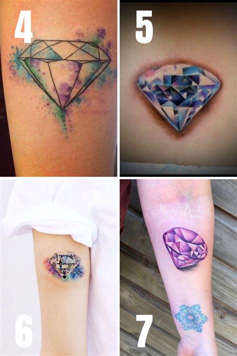 30 Brilliant Diamond Tattoos That Sparkle & Shine - tattooglee ...