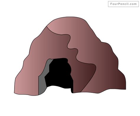 How to Draw a Cave for Kids - Pinegar Indraviverry