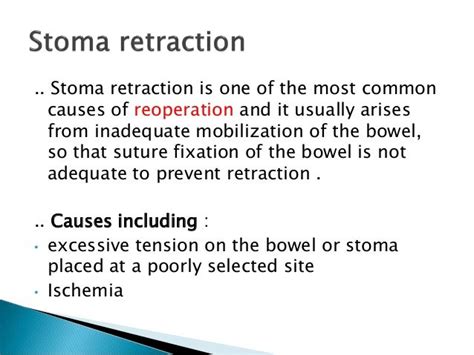 complications of colostomy