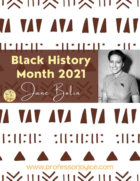 Black History Month 2021: Jane Bolin | Professor Joyice