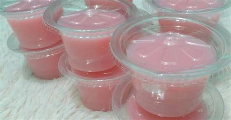 Resep Pudding Susu Strawberry Nutrijell ala rice cooker oleh Putri ...