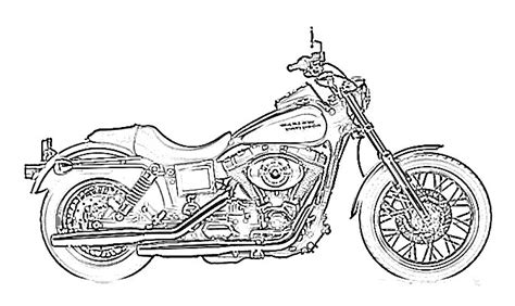 Harley Motorcycle Sketch at PaintingValley.com | Explore collection of ...