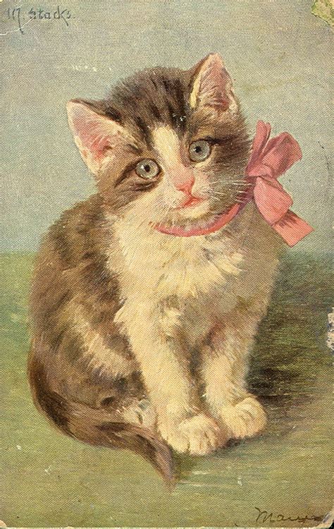 CT 0105 | Kittens vintage, Cats illustration, Kitten art