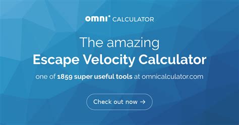 Escape Velocity Calculator