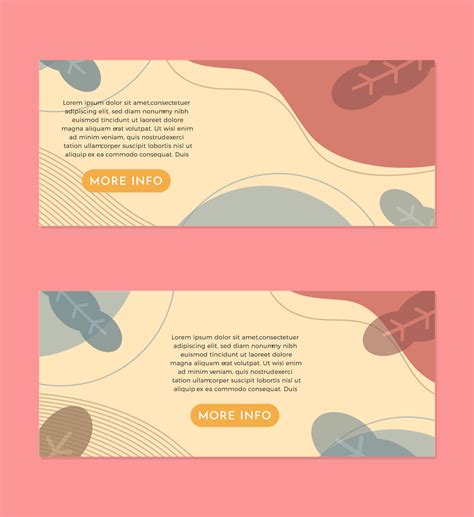 Aesthetic Boho Style Background Banner Set Design Template 8670477 ...