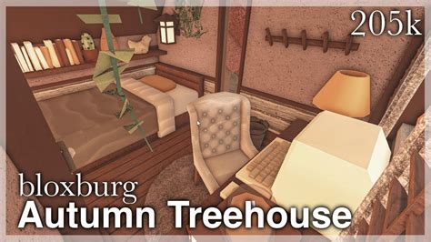 Bloxburg - Autumn Treehouse Speedbuild (interior + full tour) - YouTube