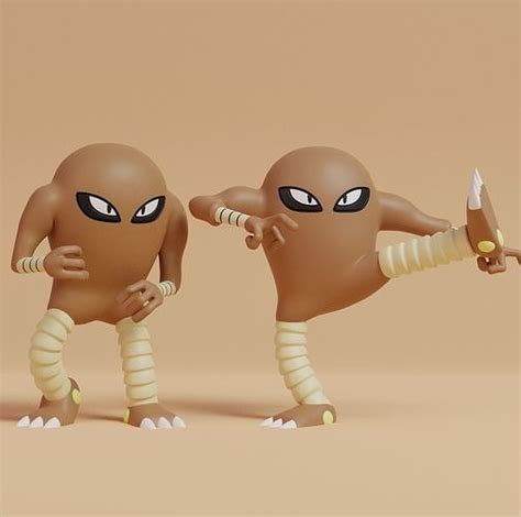 Pokemon - Hitmonlee with 2 poses 3D model 3D printable | CGTrader