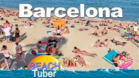 4K VIDEO BEACH WALK [ Barcelona ] SPAIN SLOW TV Travel vlog - YouTube