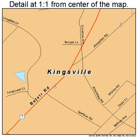 Kingsville Maryland Street Map 2444350