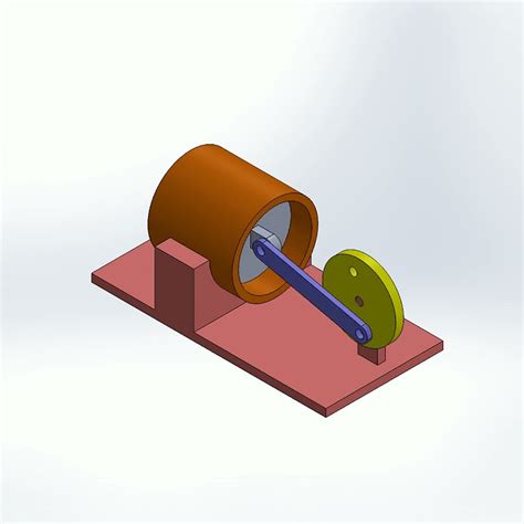 Piston Cylinder Animation in Solidworks Software #caddesign #solidworks ...