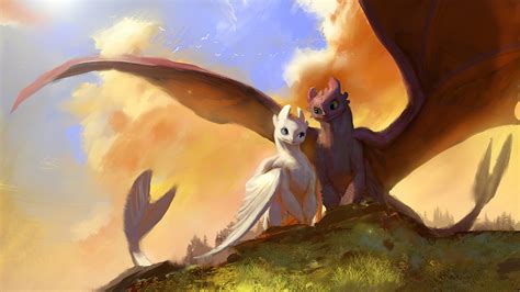 1600x900 Toothless And Lightfury Fanart Wallpaper,1600x900 Resolution ...