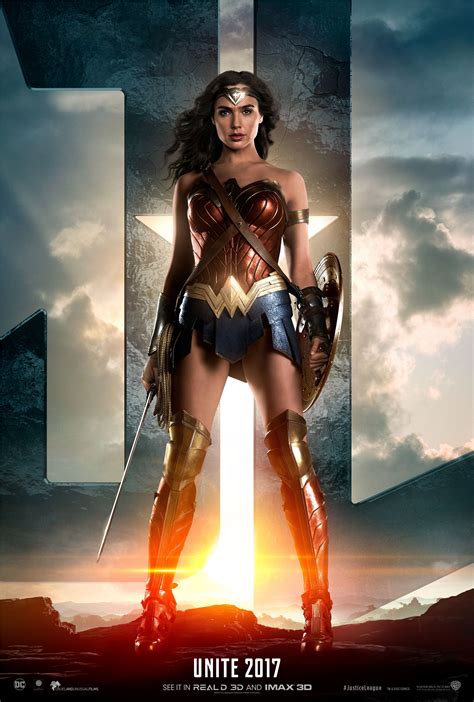 Justice League (2017) Poster - Gal Gadot as Wonder Woman - Justice ...