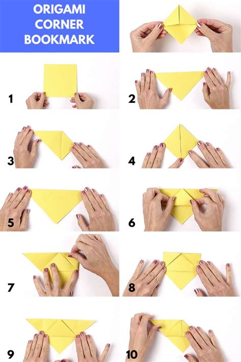 How to Fold an Origami Corner Bookmark | Origami bookmark corner ...