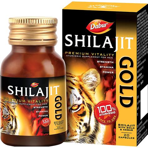 Dabur Ayurvedic Shilajit Gold Capsules - 20 Pieces (With Kesar ...