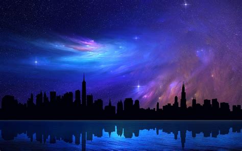 City Night Sky Wallpapers - Top Free City Night Sky Backgrounds ...