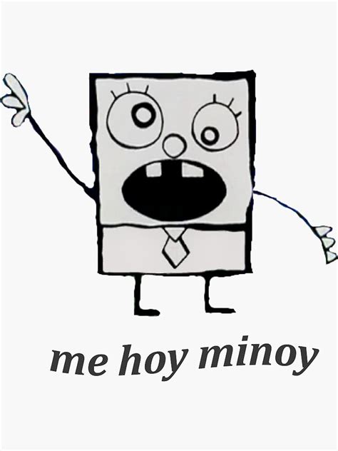 "Doodlebob me hoy minoy" Sticker for Sale by thebromatt | Redbubble