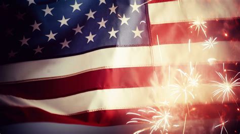 USA Independence Day background with Fireworks. Illustration 23636634 ...