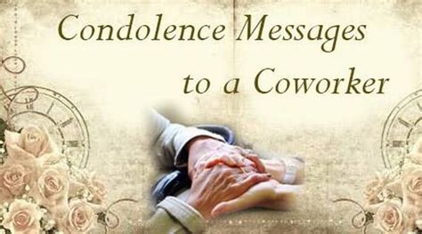 Condolence Messages to a Coworker, Sympathy Message to Coworker Sample