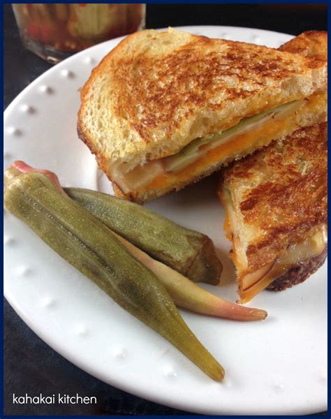 Kahakai Kitchen: Quick-Pickled Okra Grilled Cheese Sandwich: Comfort ...