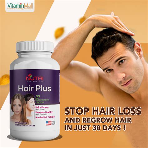 Buy Nutri Botanics Hair Plus - 60 Tablets - Stop Hair Loss In 14 Days ...