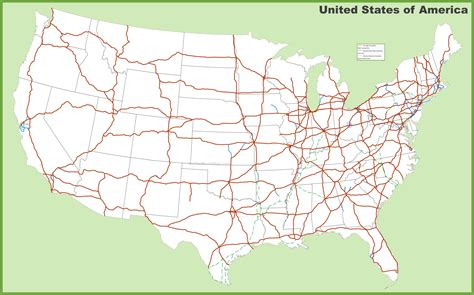 Usa Map With Interstates | Draw A Topographic Map