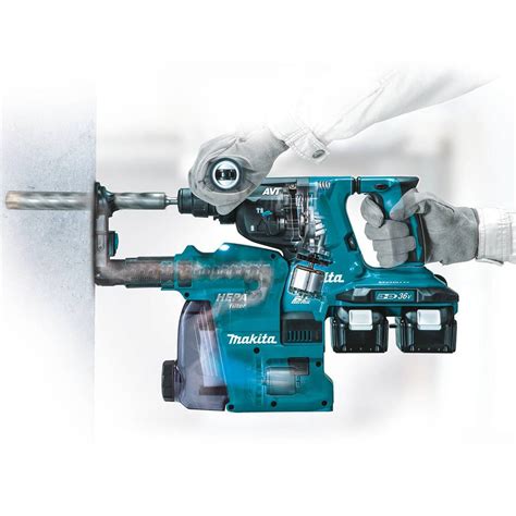 Makita DX09 18 Volt 1 Inch HEPA Filter Rotary Hammer Dust Extractor ...