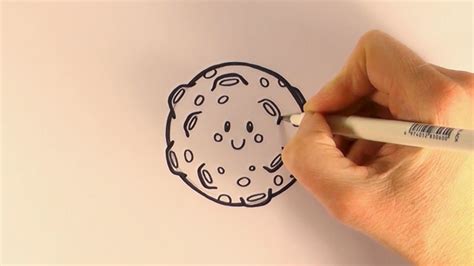 How to Draw a Cartoon Full Moon - YouTube