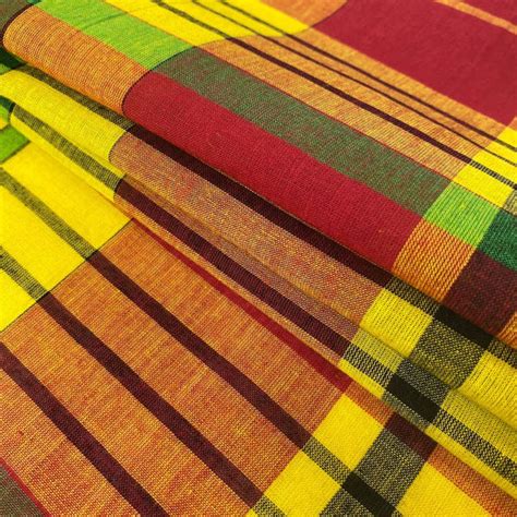 Madras Plaid Fabric (Style 320) 100% Cotton 44/45" Wide $4.99/Yard