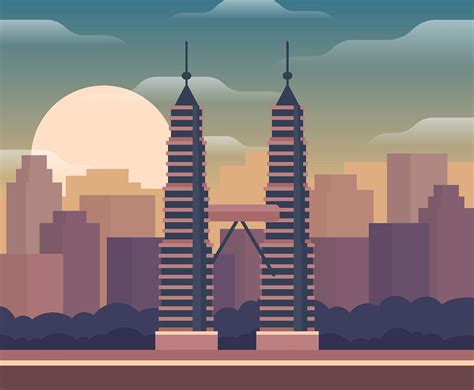 Kuala Lumpur Illustration 344509 Vector Art at Vecteezy