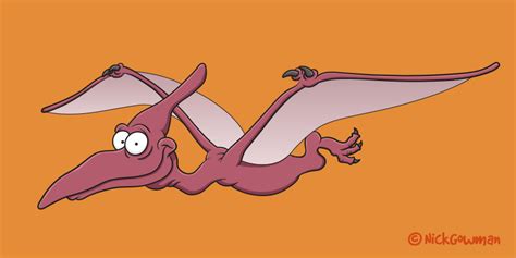 Cartoon Pterodactyl | Giant Pterosaur of the prehistoric skies!