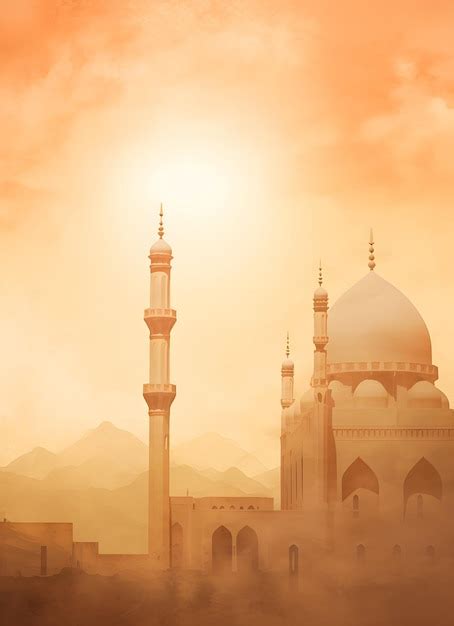 Premium Photo | Mosque silhouette wallpaper