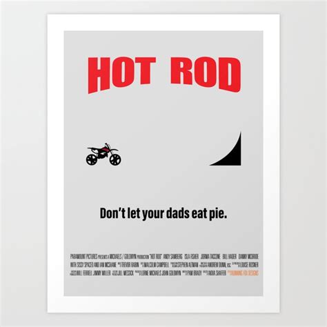 Minimal Hot Rod Movie Poster Art Print by Running Fox Designs | Society6