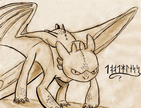 Hiccup's Toothless Sketch by YazzoB on DeviantArt | Toothless sketch ...