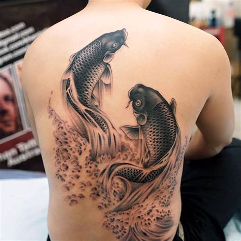 Koi Carp Back Tattoo | Best tattoo design ideas