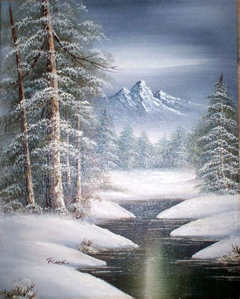 Oil Painting Snow Scenes at PaintingValley.com | Explore collection of ...