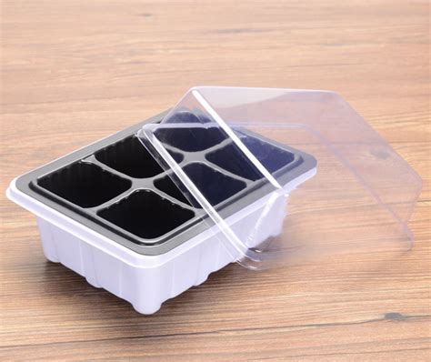 Seed Starting Trays, 4 Pack 6 Cells Thicken Seed Starter Tray Kit with ...