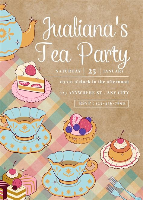 English Tea Party Invitations