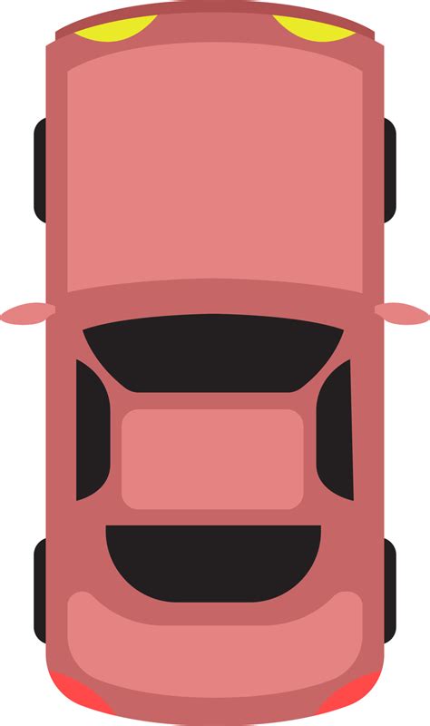 Car top view clipart design illustration 9385400 PNG