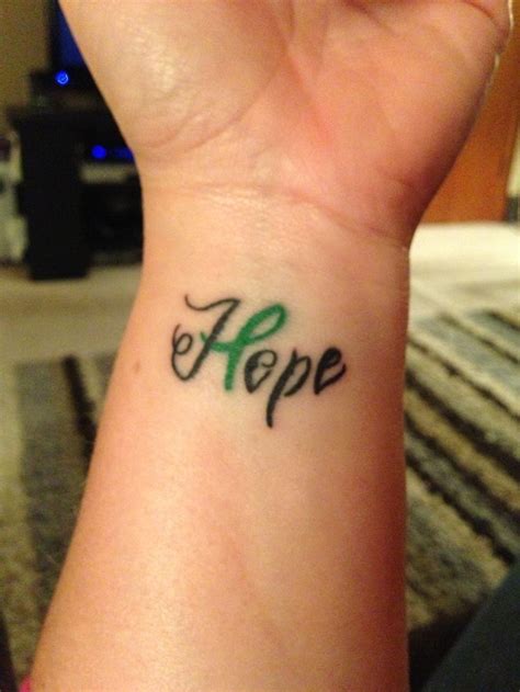 green ribbon tattoo | Awareness ribbon tattoo | Awareness tattoo ...