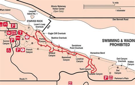 Starved Rock State Park Trail Map - Printable Map