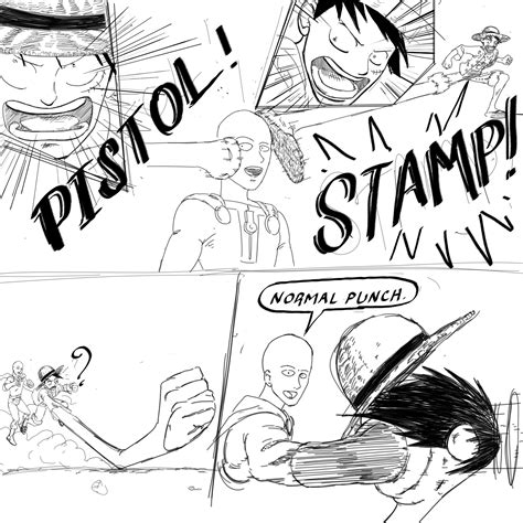 Luffy vs Saitama. Working on my sequential art a bit today : r/OnePiece