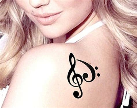 50 Treble Clef Tattoos | Treble clef tattoo, Tattoos, Treble clef